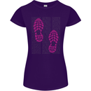 Rise & Run Running Cross Country Marathon Runner Womens Petite Cut T-Shirt Purple