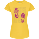 Rise & Run Running Cross Country Marathon Runner Womens Petite Cut T-Shirt Yellow