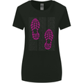 Rise & Run Running Cross Country Marathon Runner Womens Wider Cut T-Shirt Black