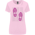 Rise & Run Running Cross Country Marathon Runner Womens Wider Cut T-Shirt Light Pink