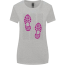 Rise & Run Running Cross Country Marathon Runner Womens Wider Cut T-Shirt Sports Grey