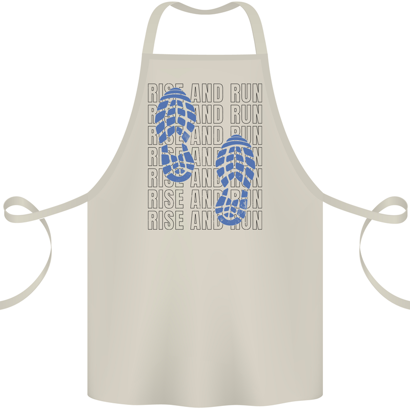 Rise & Run Running Marathon Cross Country Runner Cotton Apron 100% Organic Natural