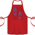 Rise & Run Running Marathon Cross Country Runner Cotton Apron 100% Organic Red