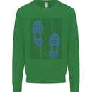 Rise & Run Running Marathon Cross Country Runner Kids Sweatshirt Jumper Irish Green