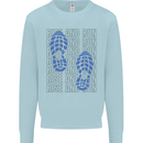 Rise & Run Running Marathon Cross Country Runner Kids Sweatshirt Jumper Light Blue