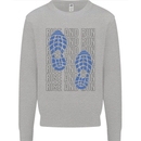 Rise & Run Running Marathon Cross Country Runner Kids Sweatshirt Jumper Sports Grey