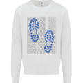 Rise & Run Running Marathon Cross Country Runner Kids Sweatshirt Jumper White