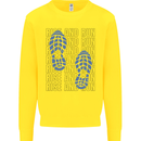 Rise & Run Running Marathon Cross Country Runner Kids Sweatshirt Jumper Yellow