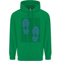 Rise & Run Running Marathon Cross Country Runner Mens 80% Cotton Hoodie Irish Green