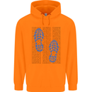 Rise & Run Running Marathon Cross Country Runner Mens 80% Cotton Hoodie Orange