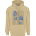 Rise & Run Running Marathon Cross Country Runner Mens 80% Cotton Hoodie Sand