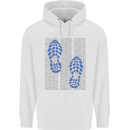 Rise & Run Running Marathon Cross Country Runner Mens 80% Cotton Hoodie White