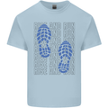 Rise & Run Running Marathon Cross Country Runner Mens Cotton T-Shirt Tee Top Light Blue