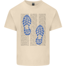 Rise & Run Running Marathon Cross Country Runner Mens Cotton T-Shirt Tee Top Natural