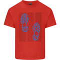 Rise & Run Running Marathon Cross Country Runner Mens Cotton T-Shirt Tee Top Red