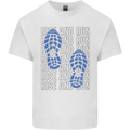 Rise & Run Running Marathon Cross Country Runner Mens Cotton T-Shirt Tee Top White