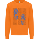 Rise & Run Running Marathon Cross Country Runner Mens Sweatshirt Jumper Orange