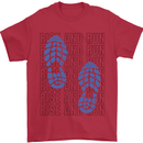 Rise & Run Running Marathon Cross Country Runner Mens T-Shirt 100% Cotton Red