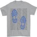 Rise & Run Running Marathon Cross Country Runner Mens T-Shirt 100% Cotton Sports Grey