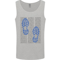 Rise & Run Running Marathon Cross Country Runner Mens Vest Tank Top Sports Grey