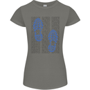 Rise & Run Running Marathon Cross Country Runner Womens Petite Cut T-Shirt Charcoal