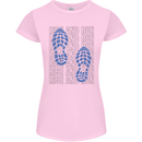 Rise & Run Running Marathon Cross Country Runner Womens Petite Cut T-Shirt Light Pink