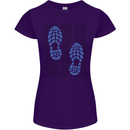 Rise & Run Running Marathon Cross Country Runner Womens Petite Cut T-Shirt Purple