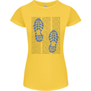 Rise & Run Running Marathon Cross Country Runner Womens Petite Cut T-Shirt Yellow