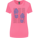 Rise & Run Running Marathon Cross Country Runner Womens Wider Cut T-Shirt Azalea