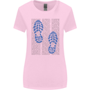 Rise & Run Running Marathon Cross Country Runner Womens Wider Cut T-Shirt Light Pink