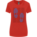 Rise & Run Running Marathon Cross Country Runner Womens Wider Cut T-Shirt Red