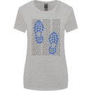 Rise & Run Running Marathon Cross Country Runner Womens Wider Cut T-Shirt Sports Grey