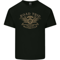 Road Trip Motorcycle Biker Motorbike Mens Cotton T-Shirt Tee Top Black