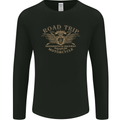 Road Trip Motorcycle Biker Motorbike Mens Long Sleeve T-Shirt Black