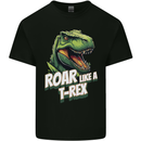 Roar Like a T-Rex Dinosaur Mens Cotton T-Shirt Tee Top Black
