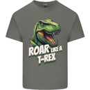Roar Like a T-Rex Dinosaur Mens Cotton T-Shirt Tee Top Charcoal