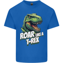 Roar Like a T-Rex Dinosaur Mens Cotton T-Shirt Tee Top Royal Blue