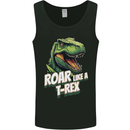 Roar Like a T-Rex Dinosaur Mens Vest Tank Top Black