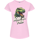 Roar Like a T-Rex Dinosaur Womens Petite Cut T-Shirt Light Pink