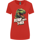 Roar Like a T-Rex Dinosaur Womens Wider Cut T-Shirt Red