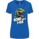 Roar Like a T-Rex Dinosaur Womens Wider Cut T-Shirt Royal Blue