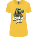 Roar Like a T-Rex Dinosaur Womens Wider Cut T-Shirt Yellow