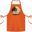 Rock Climbing Gravity Doesnt Exist Climber Cotton Apron 100% Organic Orange