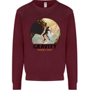 Rock Climbing Gravity Doesnt Exist Climber Kids Sweatshirt Jumper Maroon