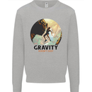 Rock Climbing Gravity Doesnt Exist Climber Kids Sweatshirt Jumper Sports Grey