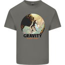 Rock Climbing Gravity Doesnt Exist Climber Kids T-Shirt Childrens Charcoal