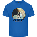 Rock Climbing Gravity Doesnt Exist Climber Mens Cotton T-Shirt Tee Top Royal Blue