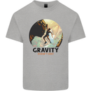Rock Climbing Gravity Doesnt Exist Climber Mens Cotton T-Shirt Tee Top Sports Grey
