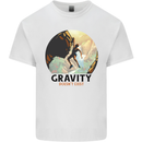 Rock Climbing Gravity Doesnt Exist Climber Mens Cotton T-Shirt Tee Top White