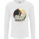 Rock Climbing Gravity Doesnt Exist Climber Mens Long Sleeve T-Shirt White